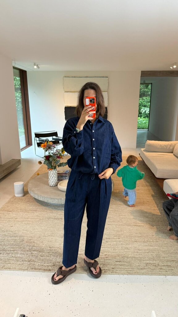 ONE and OTHER Serena Denim Shirt - Dark Navy