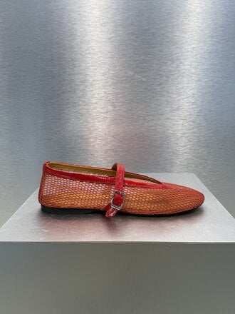 Posa Baletto Mesh - Patent - Red