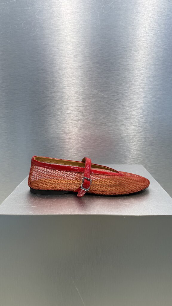 Posa Baletto Mesh - Patent - Red