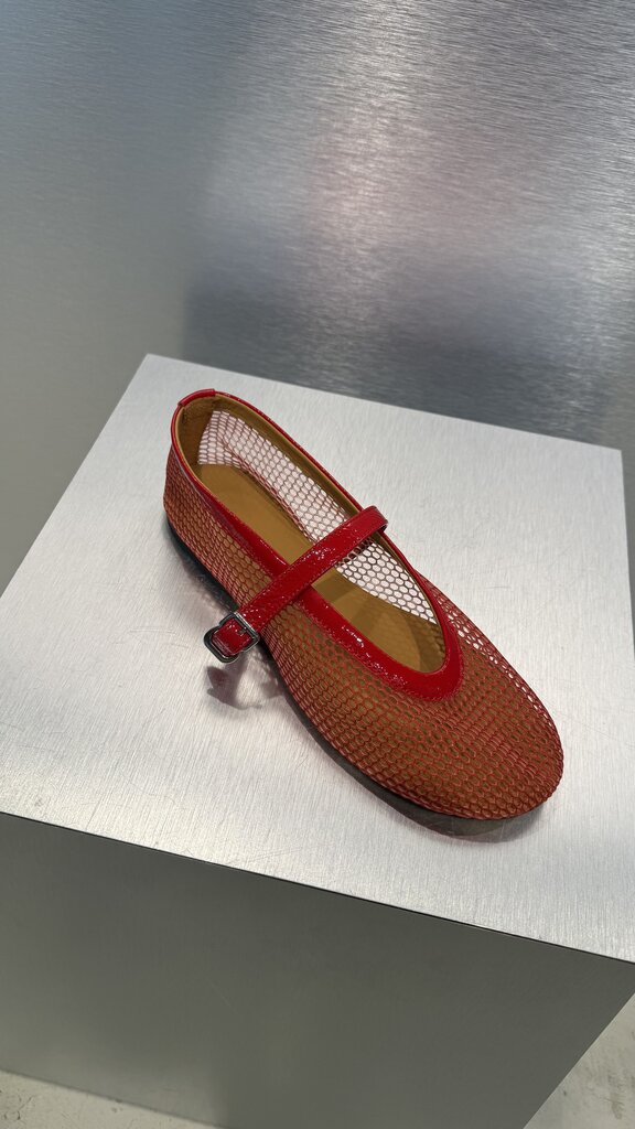 Posa Baletto Mesh - Patent - Red