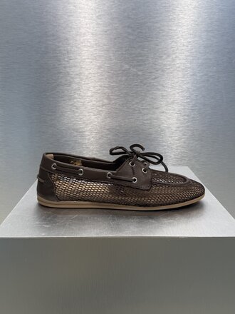 Posa Boat Loafer Mesh - Leather - Dark Brown