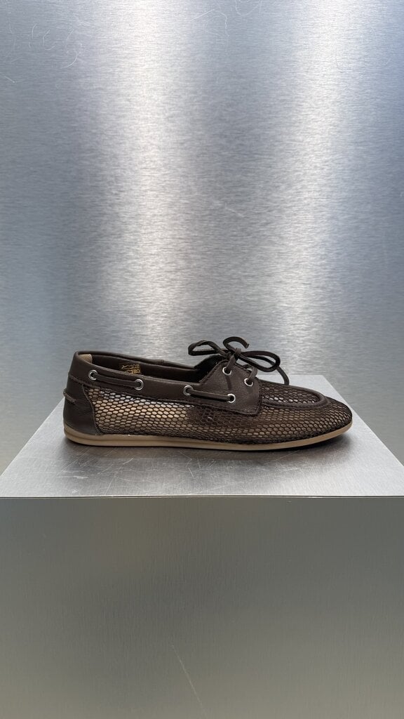 Posa Boat Loafer Mesh - Leather - Dark Brown