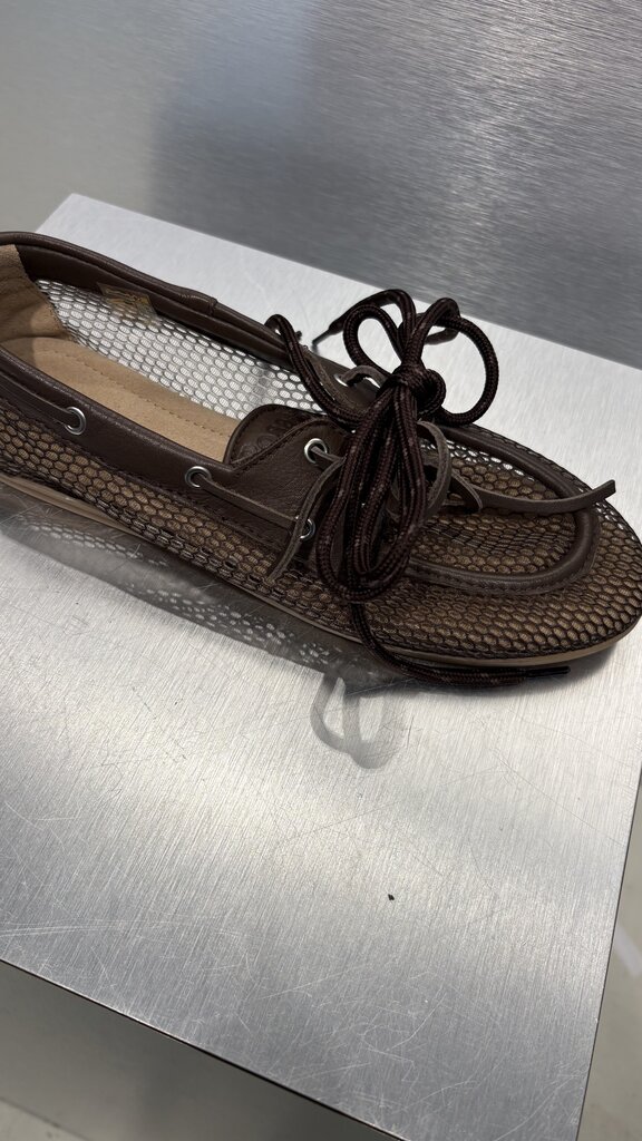 Posa Boat Loafer Mesh - Leather - Dark Brown