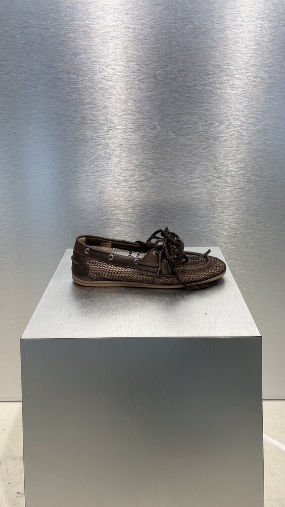 Posa Boat Loafer Mesh - Leather - Dark Brown