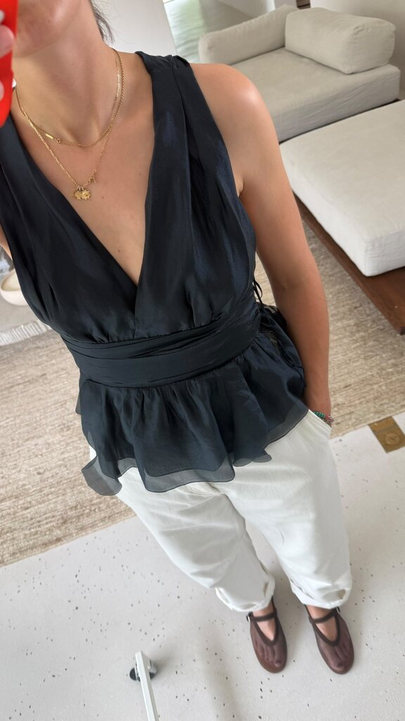 The Garment Gilian Halter Top - Navy
