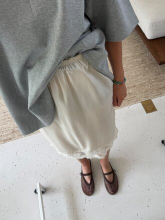 The Garment Darling Slip Skirt - Ecru