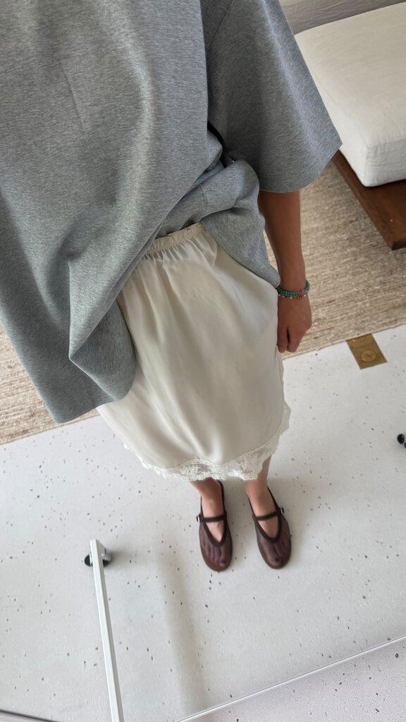 The Garment Darling Slip Skirt - Ecru