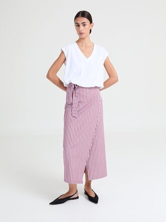 Liv The Label Pixie Skirt - Pink/Burgundy Stripes