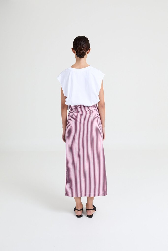 Liv The Label Pixie Skirt - Pink/Burgundy Stripes