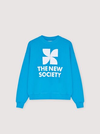 The New Society TNS Logo Sweatshirt - Pool Blue