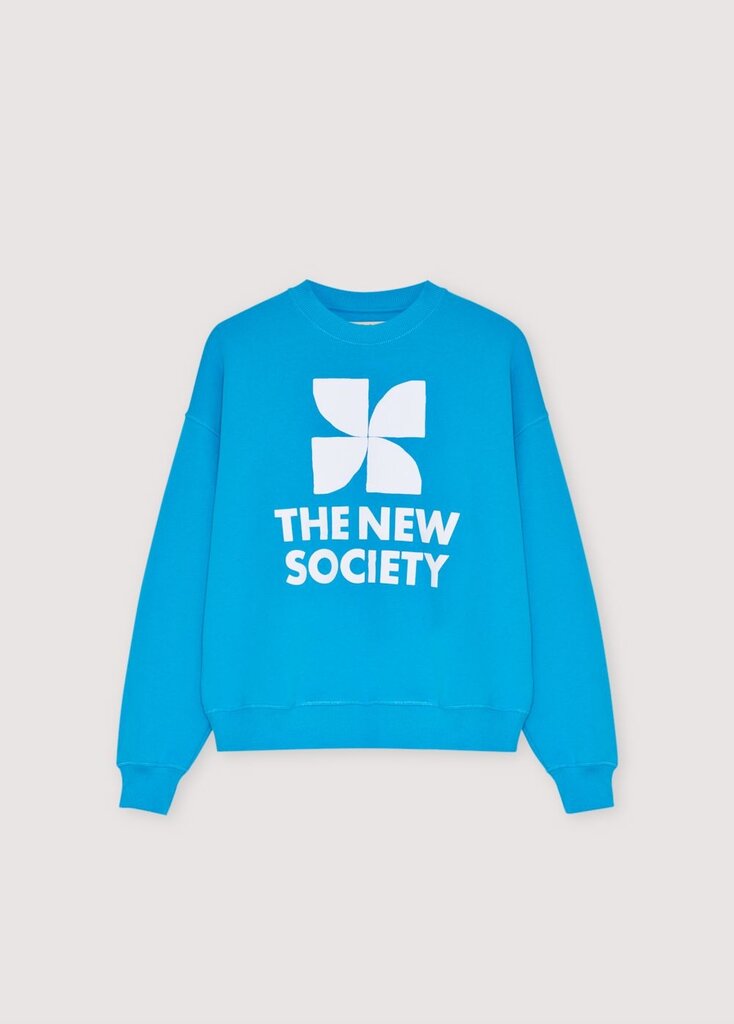 The New Society TNS Logo Sweatshirt - Pool Blue