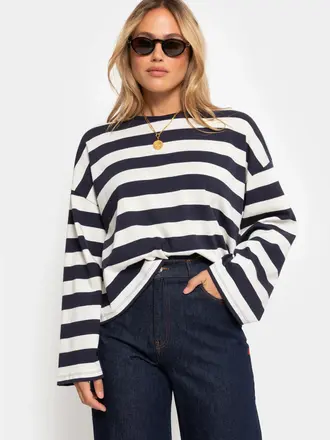 Âme Antwerp Okid Longsleeve - Navy & White
