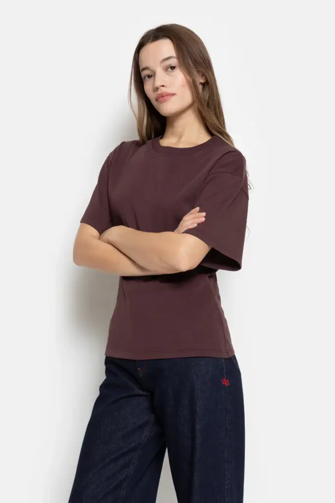 Âme Antwerp Olga Fitted T-shirt - Aubergine