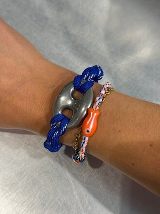 Silver pignose - Cobalt blue cord
