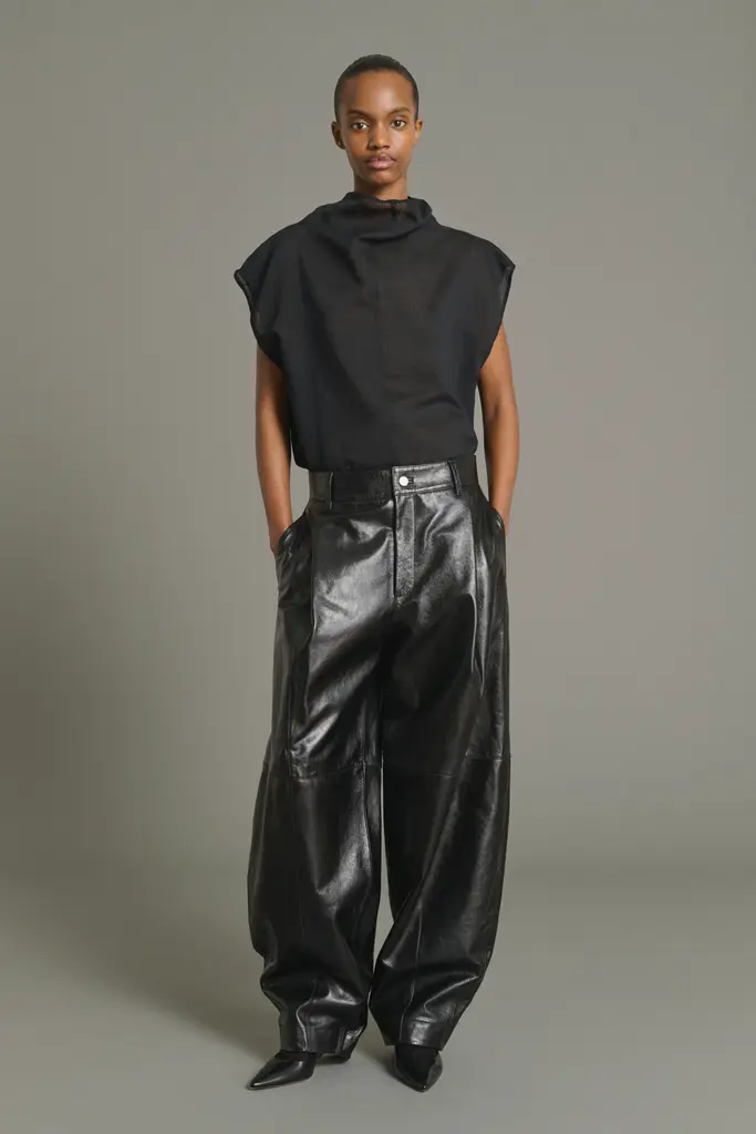 Soeur Julien Pants - Leather Noir