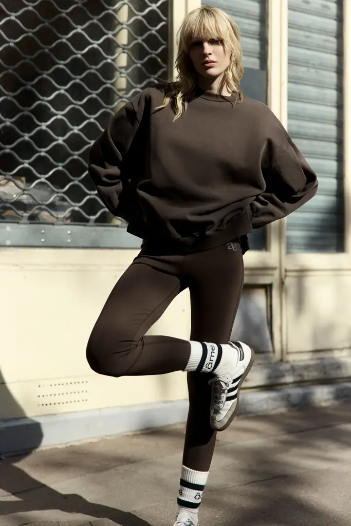 Âme Antwerp Navy Sport Legging - Brown