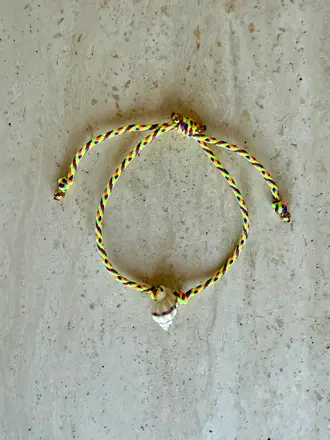 Pair A Dice Shell Crush Bracelet - Sunbeam Mix