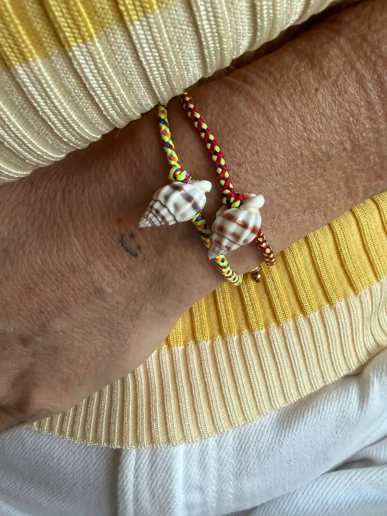 Pair A Dice Shell Crush Bracelet - Sunbeam Mix