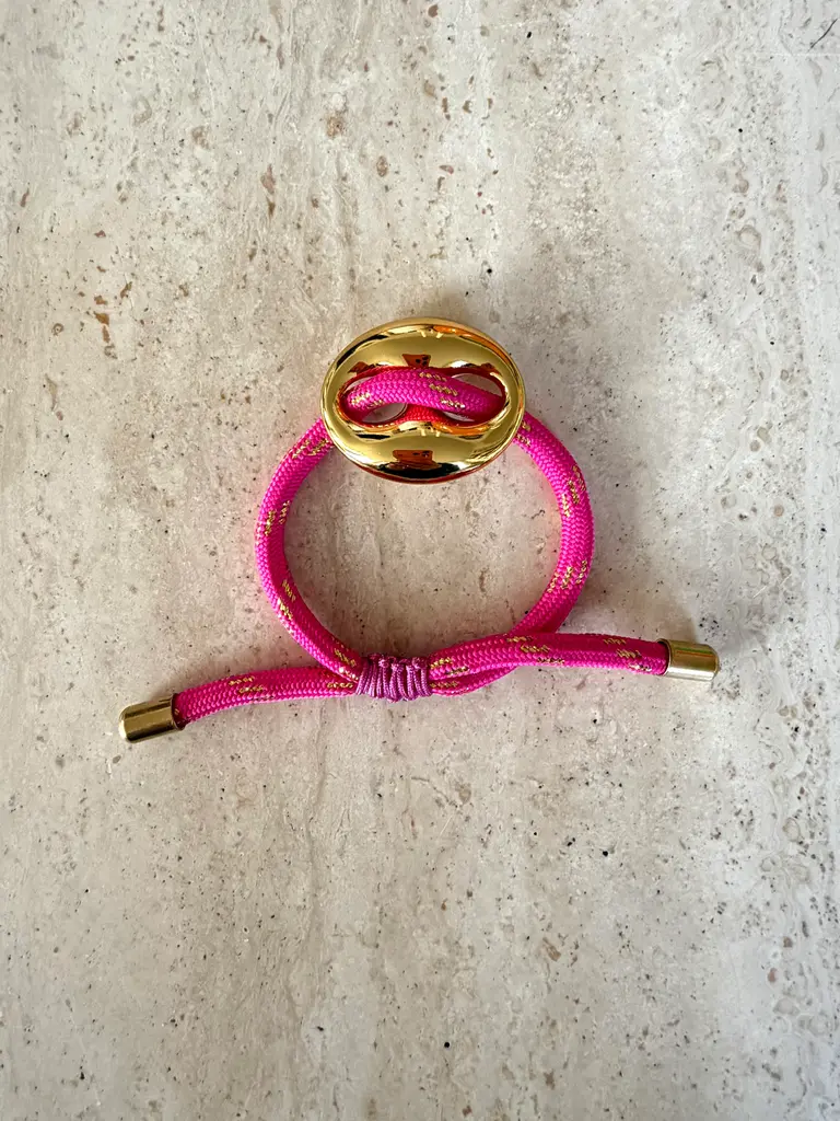 Pair A Dice Bean Bracelet Medium - Pink