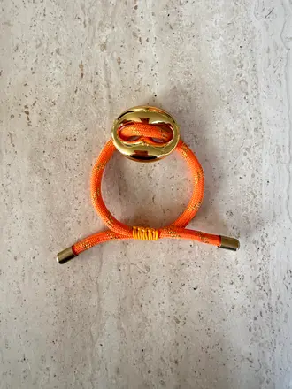 Pair A Dice Bean Bracelet Medium - Orange
