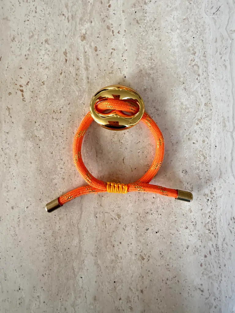 Pair A Dice Bean Bracelet Medium - Orange