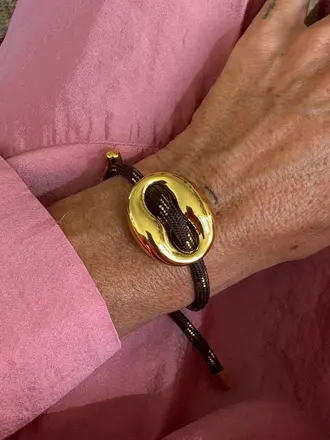 Pair A Dice Bean Bracelet Medium - Brown