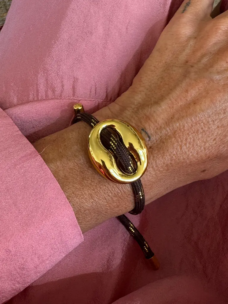 Pair A Dice Bean Bracelet Medium - Brown