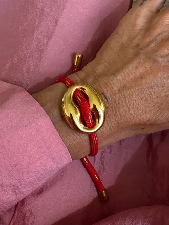 Pair A Dice Bean Bracelet Medium - Red