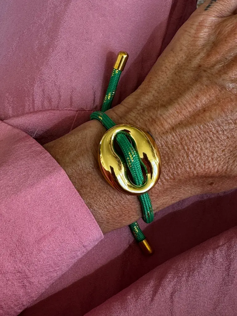 Pair A Dice Bean Bracelet Medium - Green