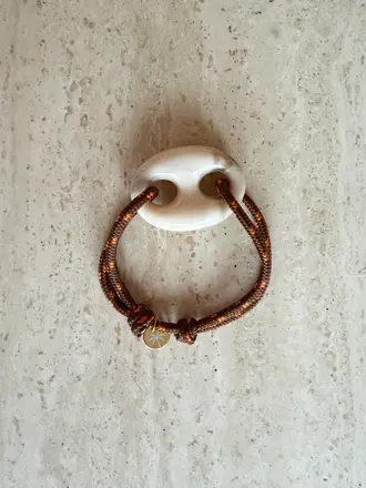 Pair A Dice Bean Bracelet Acryl - Cream