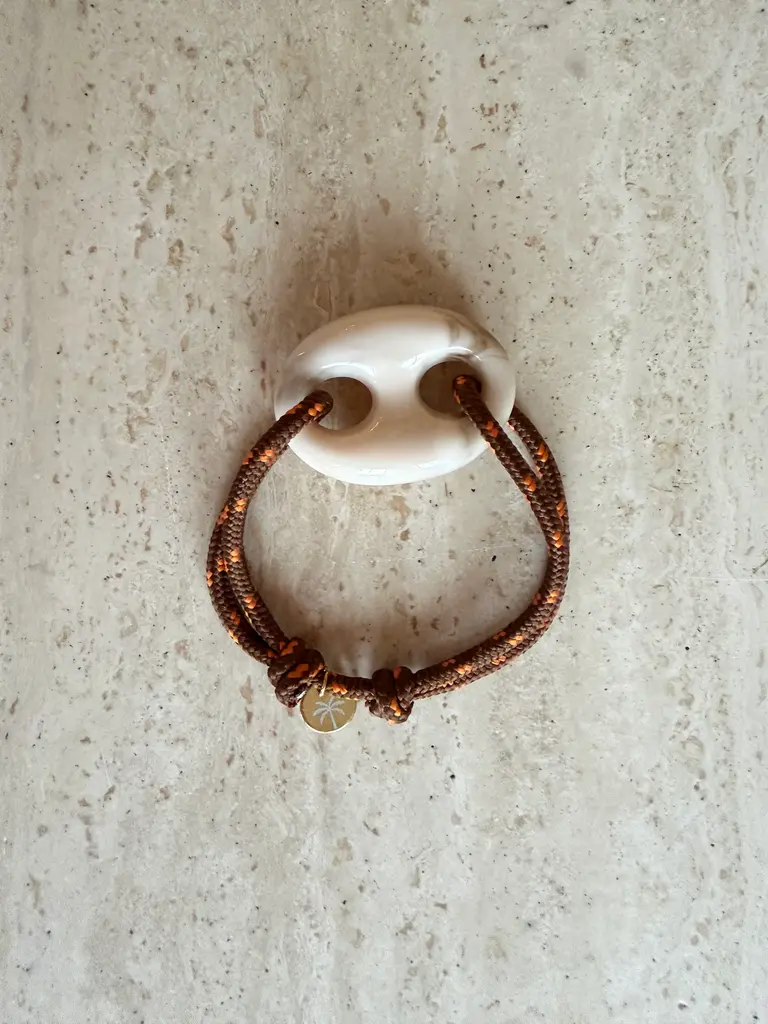 Pair A Dice Bean Bracelet Acryl - Cream