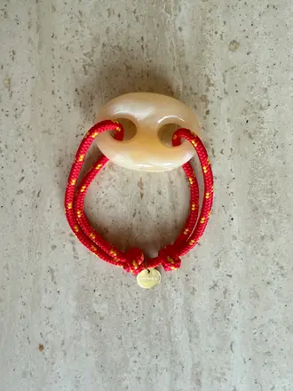 Pair A Dice Bean Bracelet Acryl - Yellow