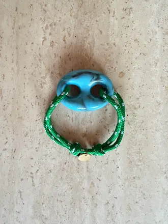 Pair A Dice Bean Bracelet Acryl - Turquoise