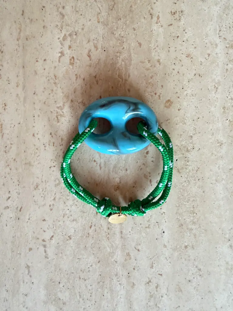 Pair A Dice Bean Bracelet Acryl - Turquoise