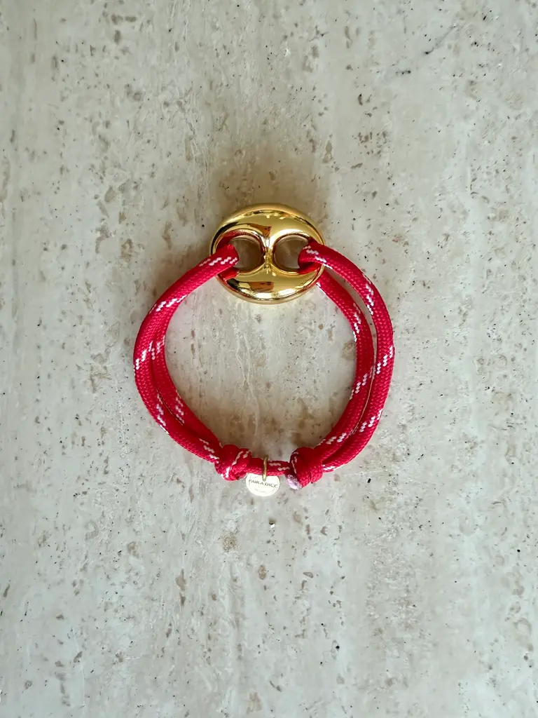 Pair A Dice Bean Bracelet Small - Red
