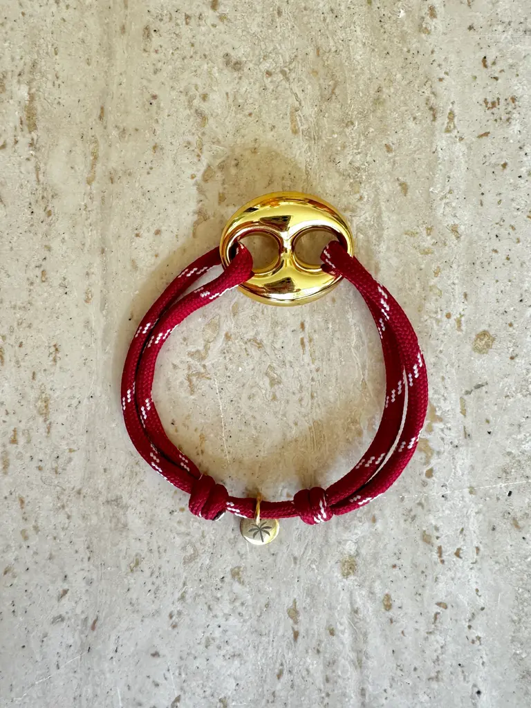 Pair A Dice Bean Bracelet Small - Burgundy