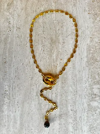 Pair A Dice Chandelier Necklace - Tiger Eye