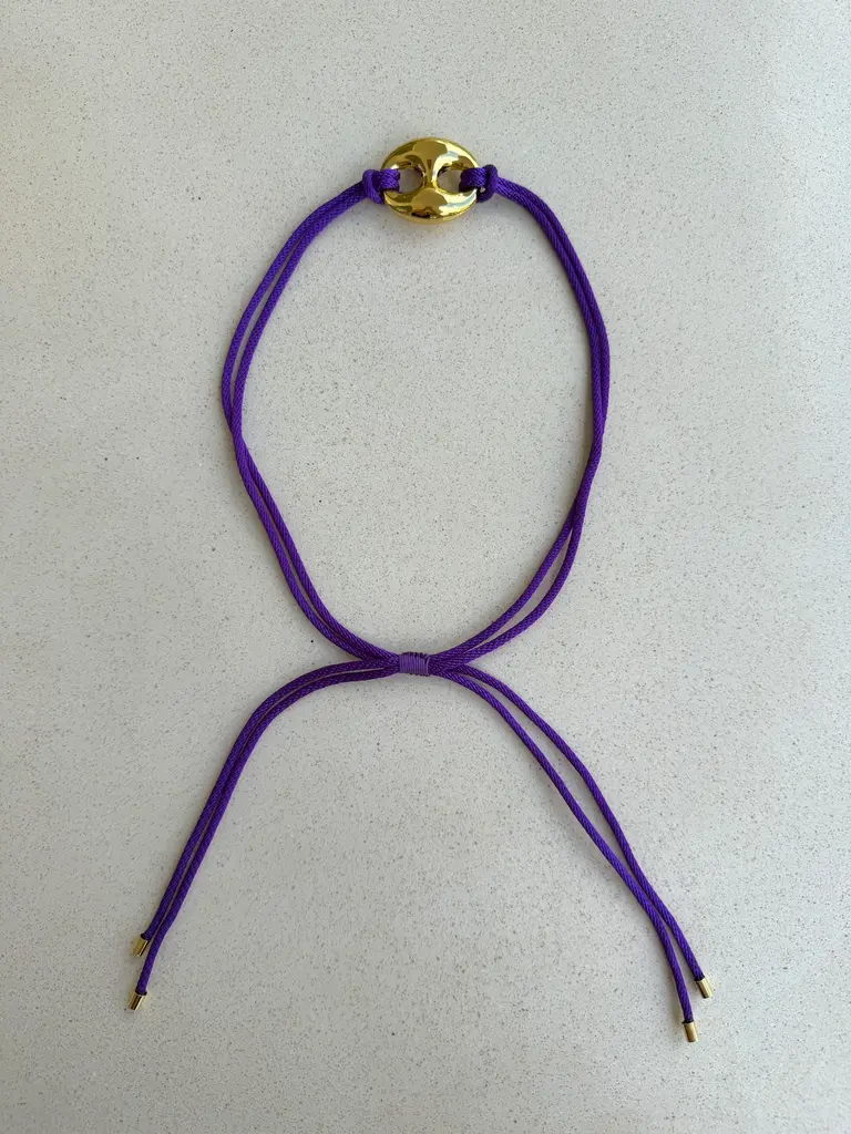 Pair A Dice Bean Necklace - Purple