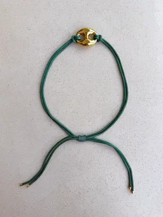 Pair A Dice Bean Necklace - Sage