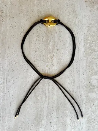 Pair A Dice Bean Necklace - Brown