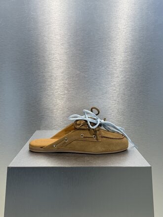 Posa Boat Loafer Mule - Camel
