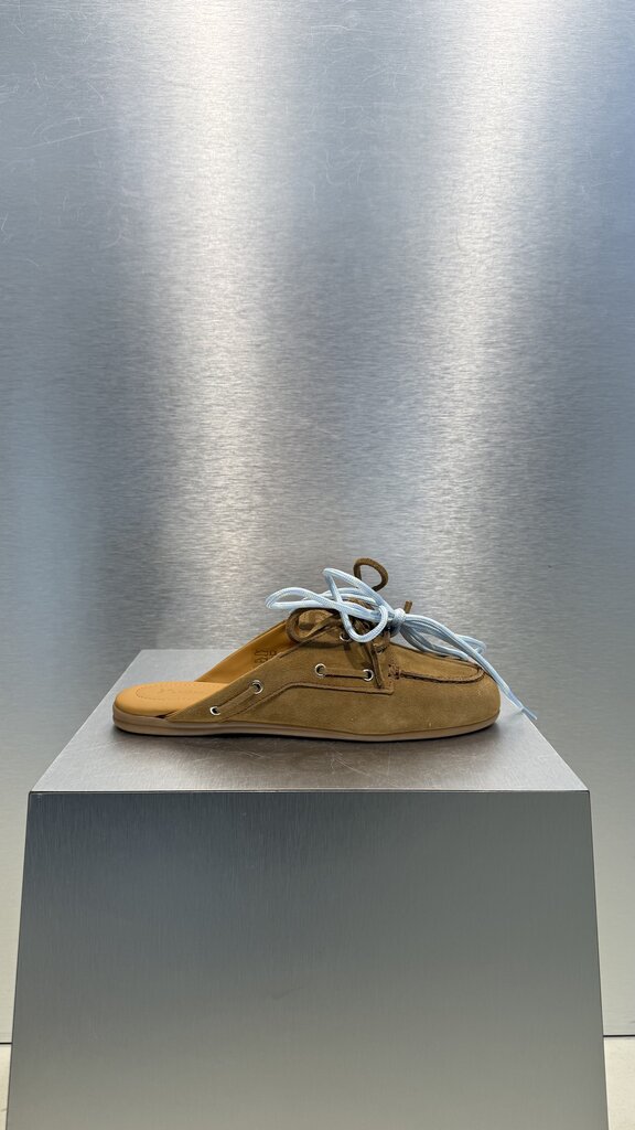 Posa Boat Loafer Mule - Camel