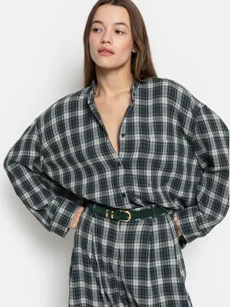 Âme Antwerp Oops shirt - Navy checked