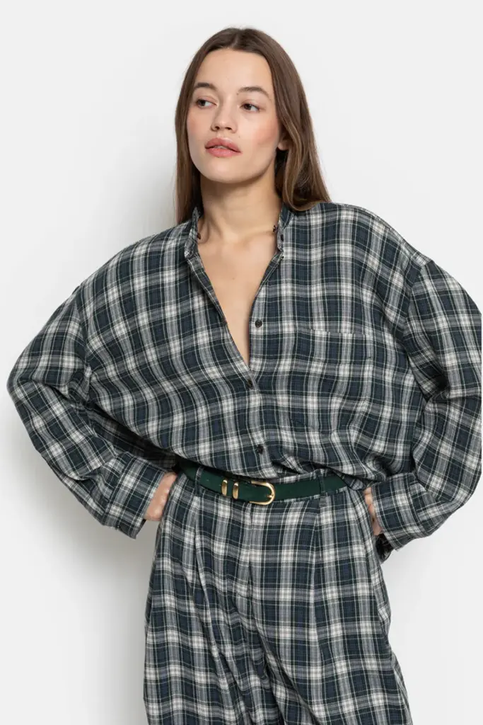 Âme Antwerp Oops shirt - Navy checked