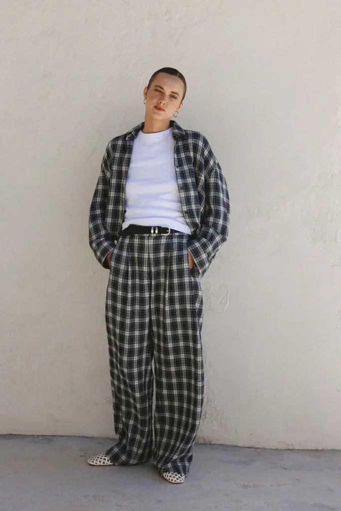 Âme Antwerp Marta pants - Navy checked