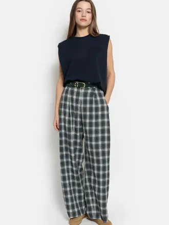 Âme Antwerp Marta pants - Navy checked