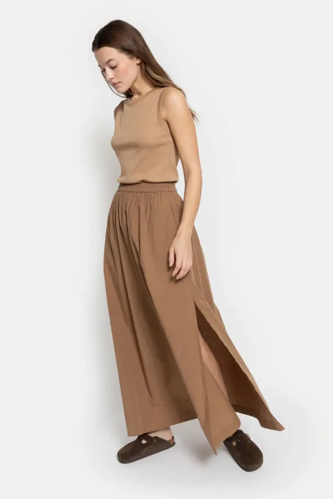 Âme Antwerp Kilt skirt - Camel poplin