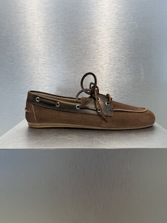 Posa Boat loafer - SUEDE + LEATHER coffee