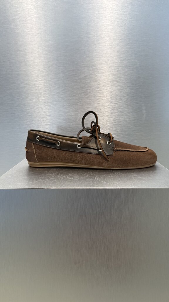 Posa Boat loafer - SUEDE + LEATHER coffee