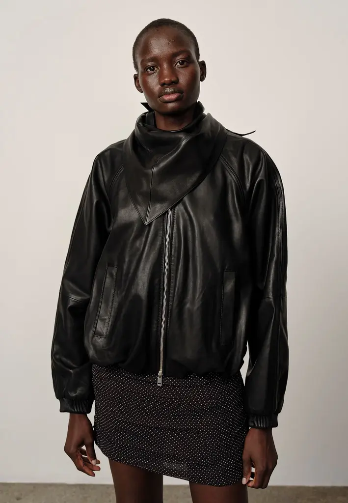 Birgitte Herskind Yvette leather bomber jacket - Black